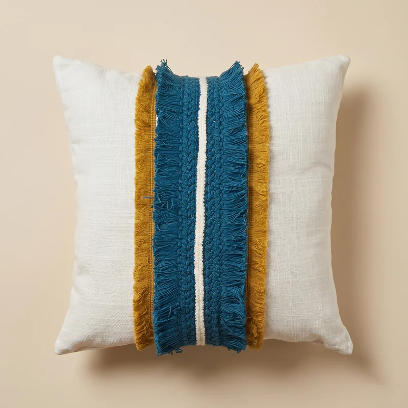 Cuscino Mediterraneo con frange