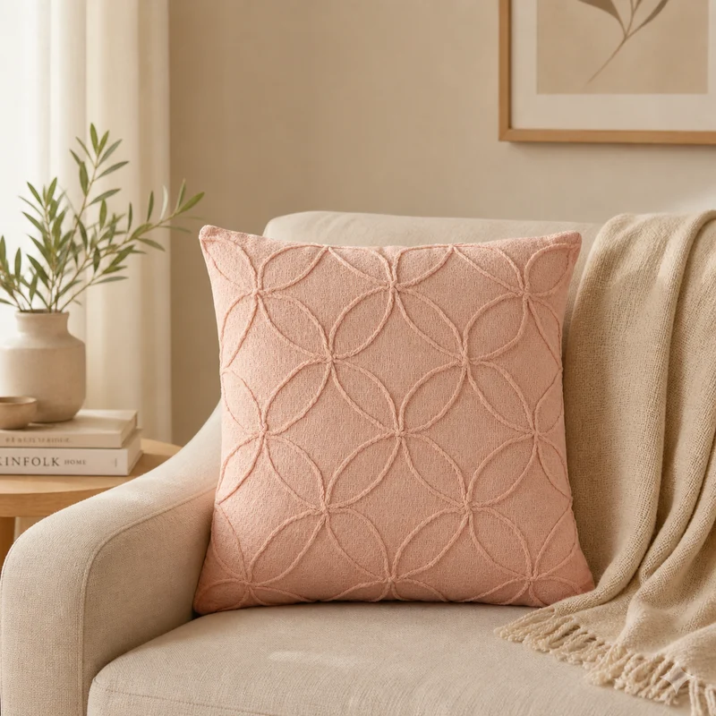 Cuscino Fashion rosa geometrie