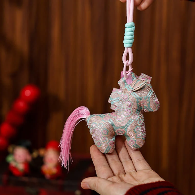 Ornamento da appendere con cavallo zodiacale vintage