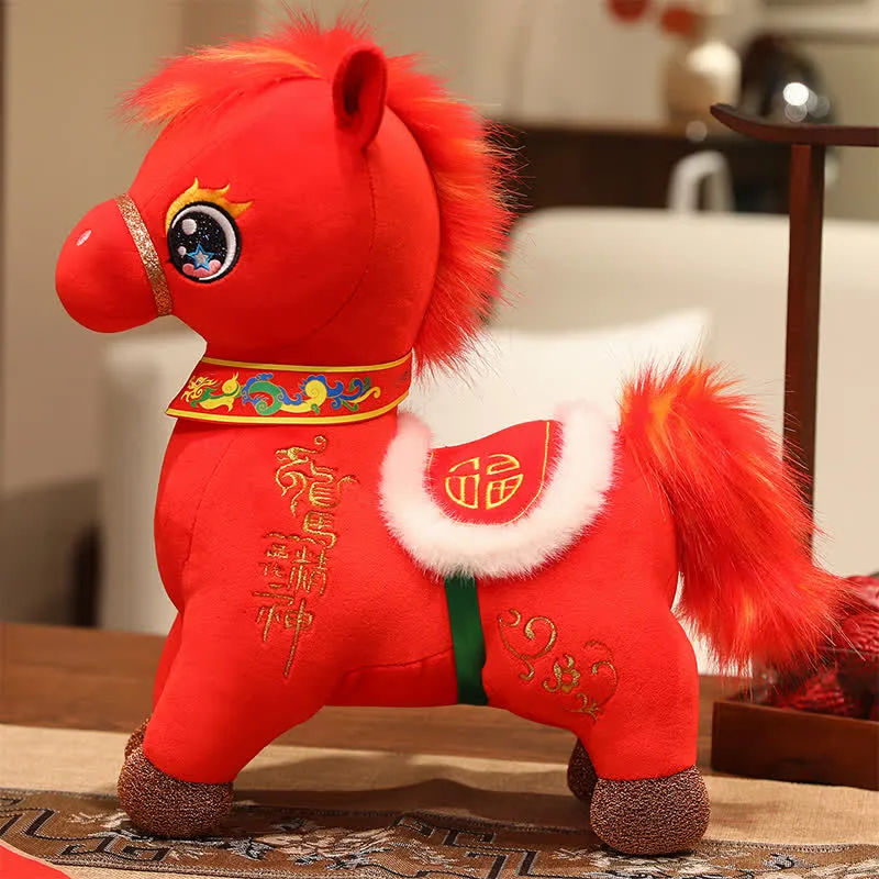 Mascotte giocattolo dello zodiaco cinese "Spirito del cavallo del drago"