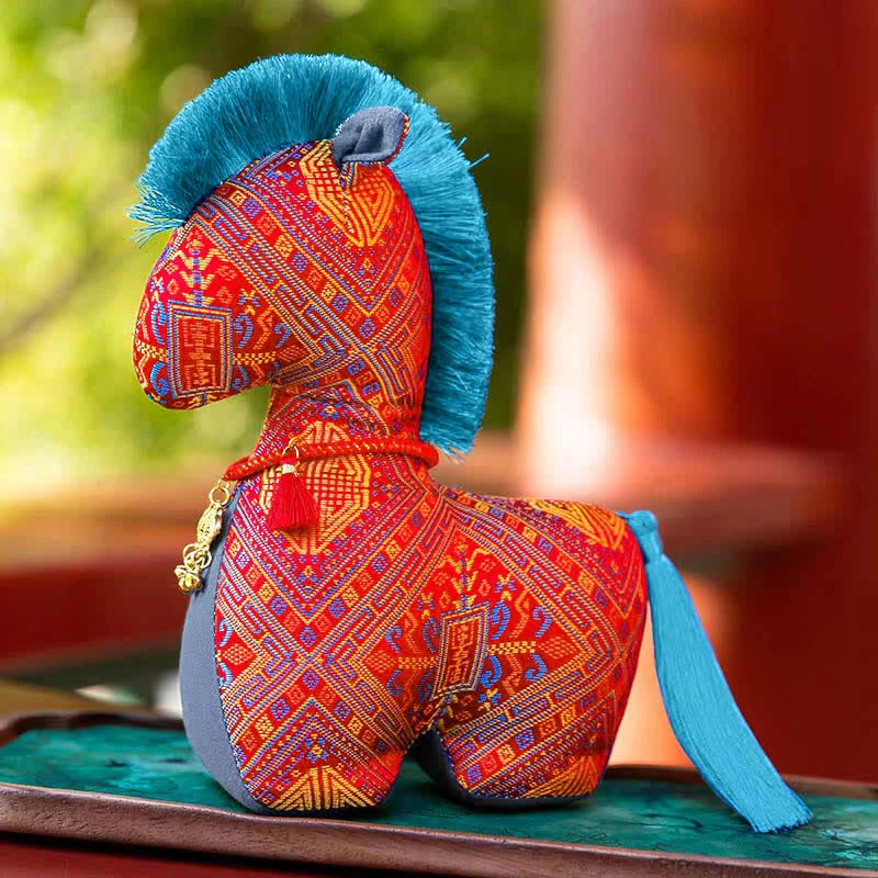 Peluche cavallo artigianale in stile Heritage