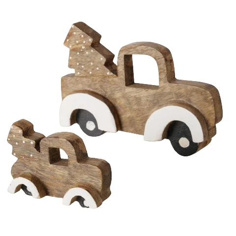 Set di 2 Decorazioni in legno Macchina -Boltze