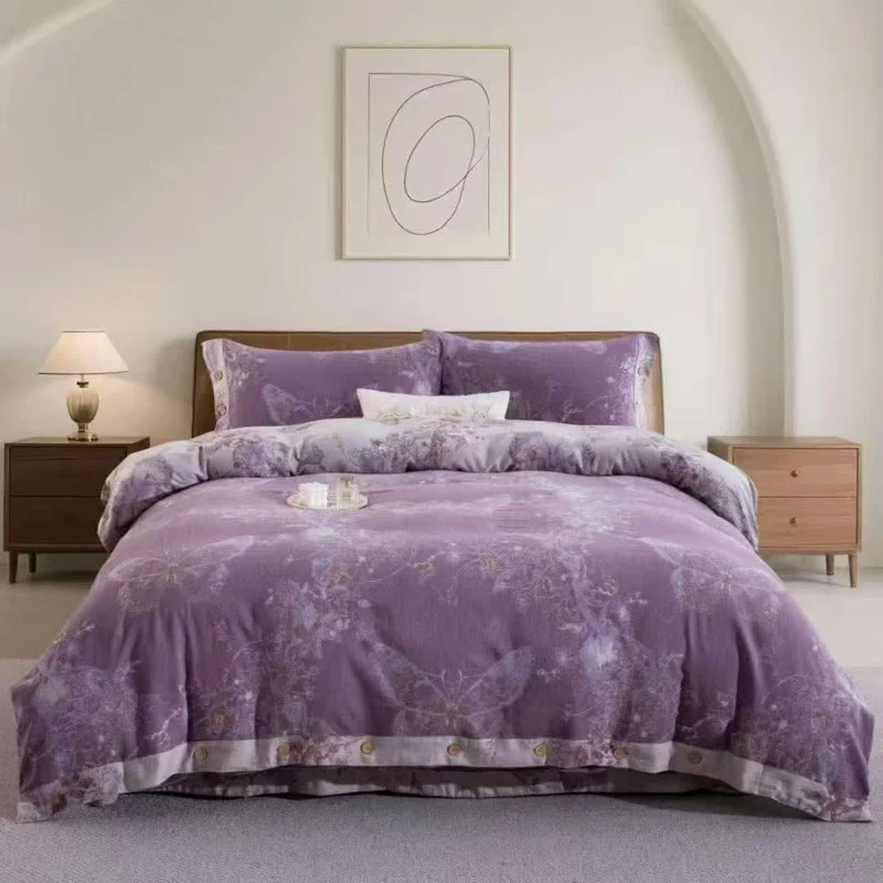 Set di biancheria da letto Dreamy Butterfly in cotone a doppia garza (4 pezzi)