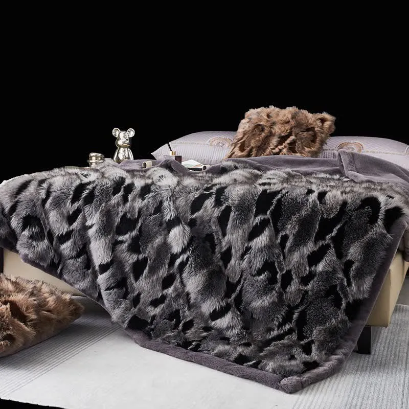 Coperta moderna in pelliccia sintetica di lusso