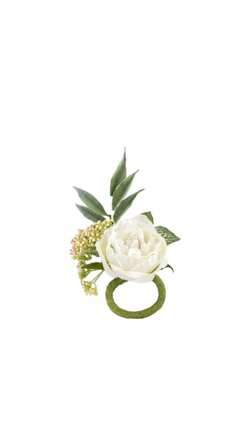 Coroncina fiore e bacche bianche