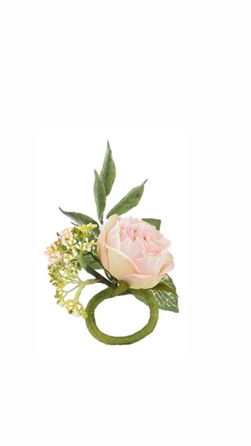 Coroncina fiore e bacche rosa