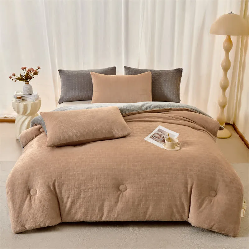 Coperta in sherpa con trama a nido d'ape di Ownkoti