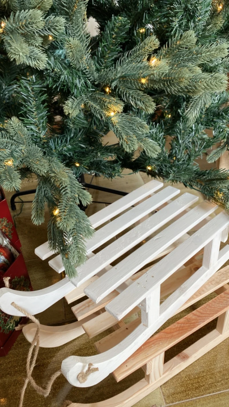 Slitta in legno chalet