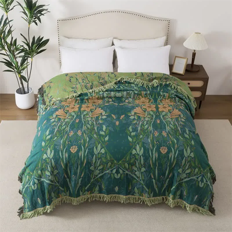 Trapunta con nappe in garza di cotone Ownkoti Lily