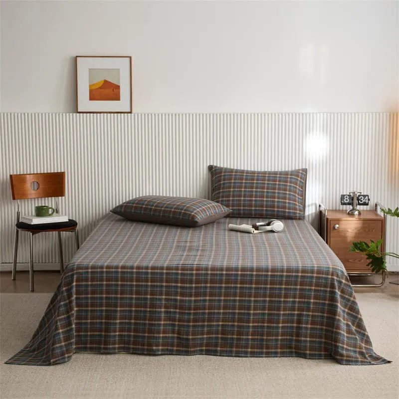Copriletto classico in cotone a quadri vintage