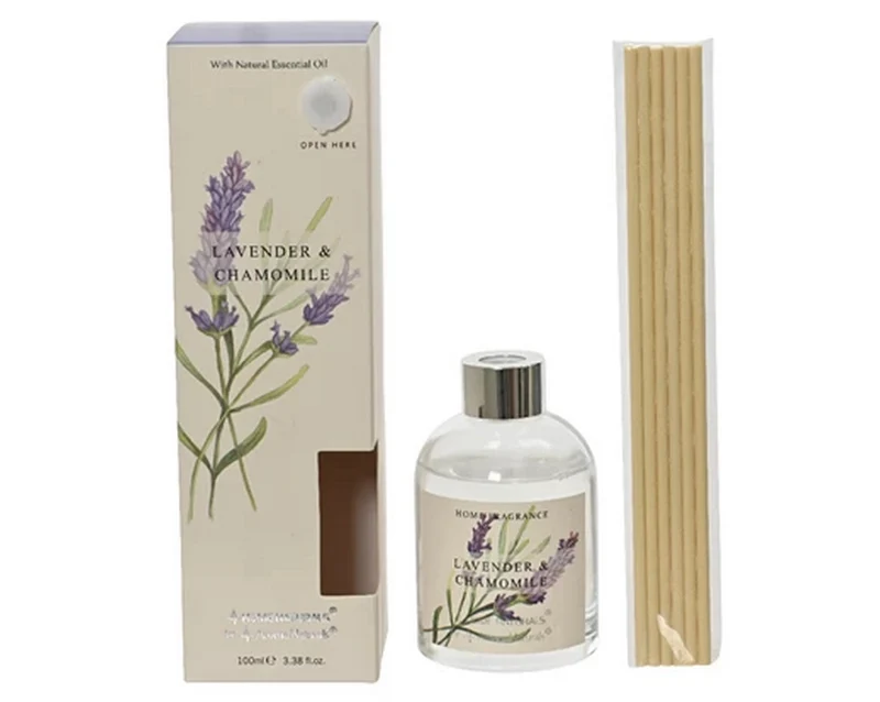 Diffusore in vetro alla lavanda con bastoncini