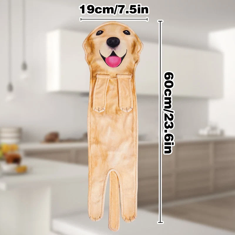 Asciugamano da bagno da appendere a forma di cane