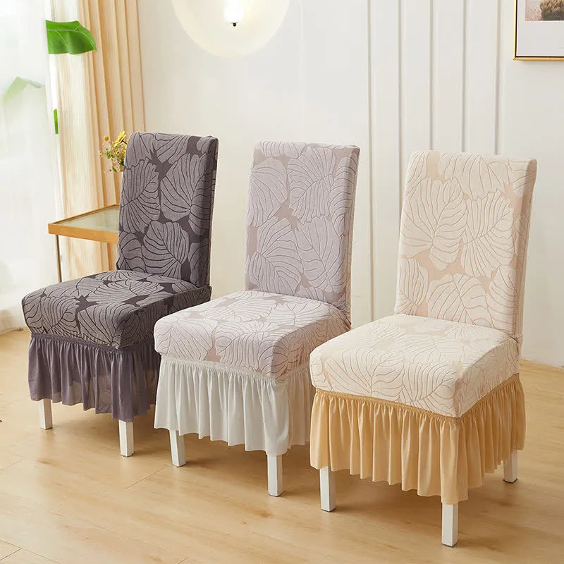 Fodera per sedia Parsons in jacquard Leaf