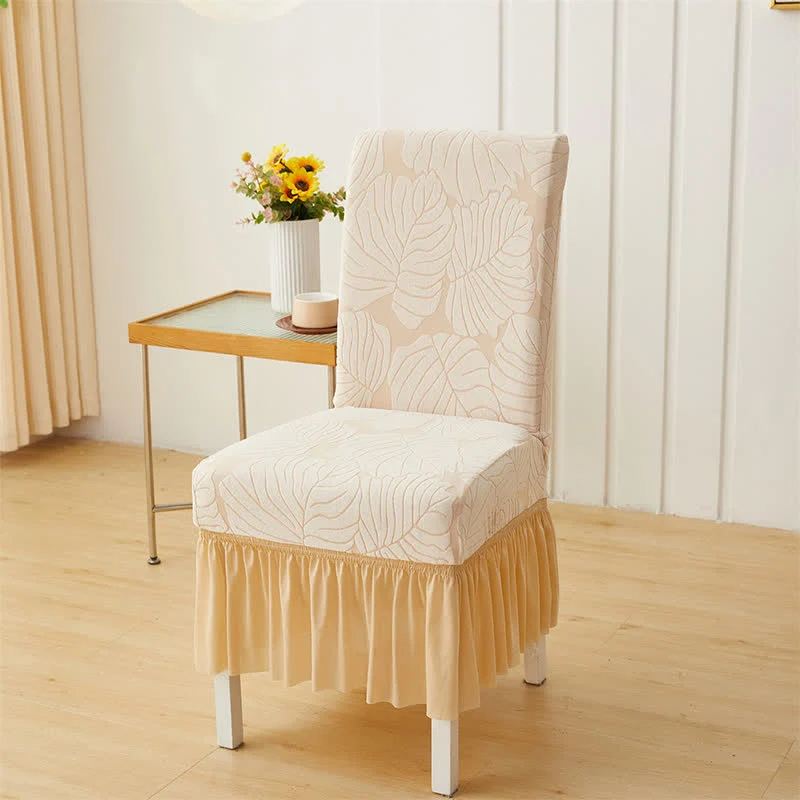 Fodera per sedia Parsons in jacquard Leaf