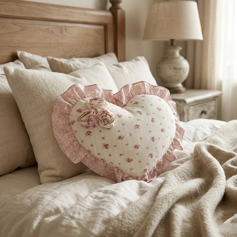 Cuscino cuore patchwork