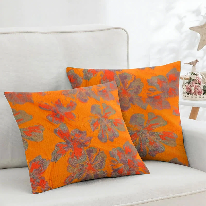 Federe quadrate in jacquard di garza di cotone Iris (2 pezzi)