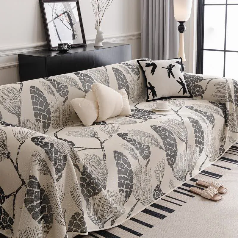 Protezione per divano in seta ghiacciata con pigna