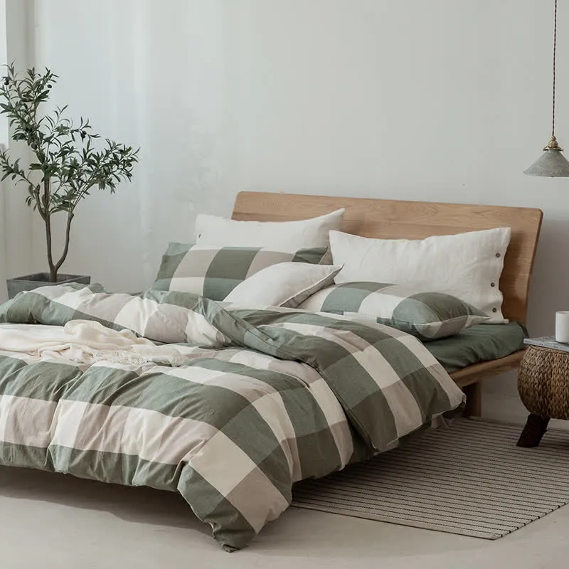 Set di biancheria da letto per dormitorio con copripiumino in stile semplice