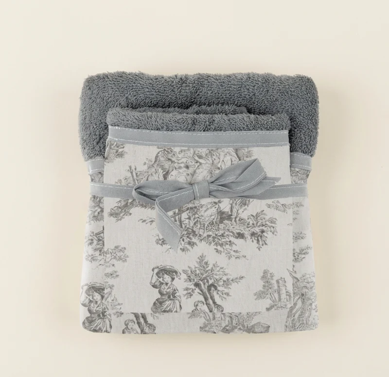 Coppia asciugamani Toile de Jouy