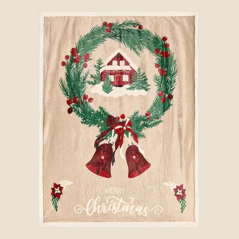 Plaid Holly Jolly ghirlanda