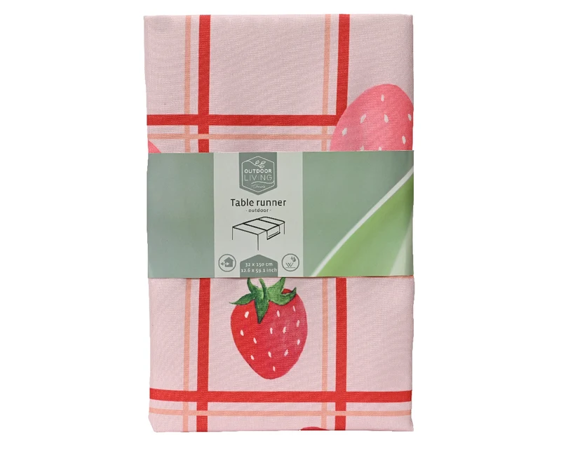 Runner in poliestere riciclato stampa fragola outdoor
