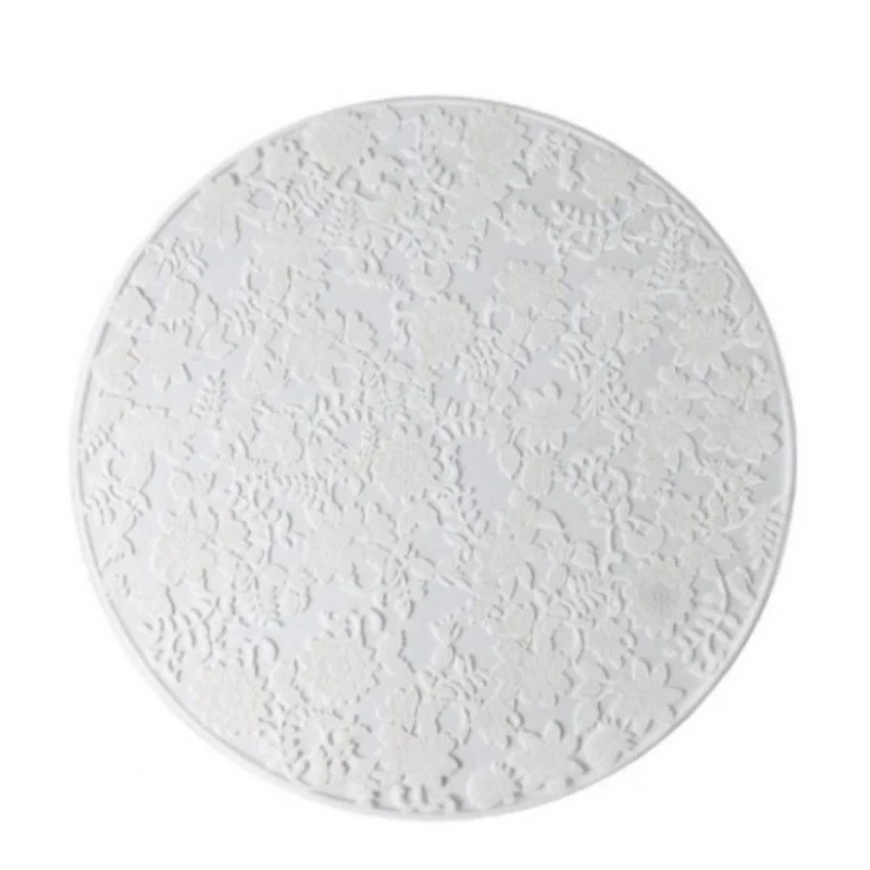 Sottopiatto Pvc Trasparente Pizzo Floreale Bianco D38 Cm