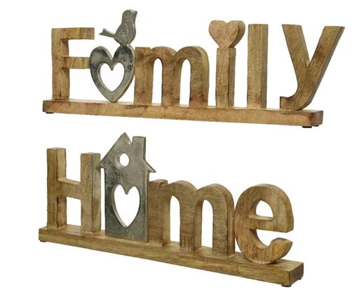 Scritta in legno decorativa