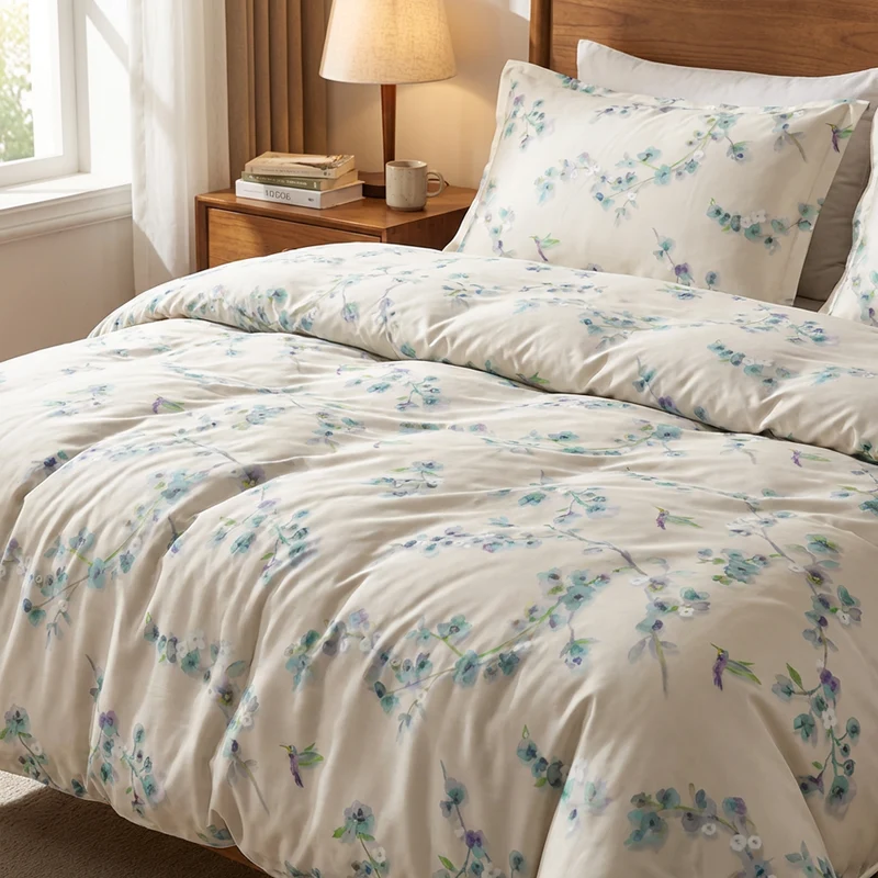Parure Copripiumino Bloom Almond