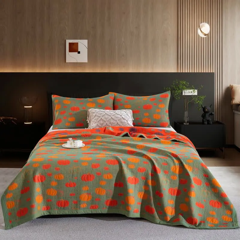 Copriletto in cotone biologico Pumpkin