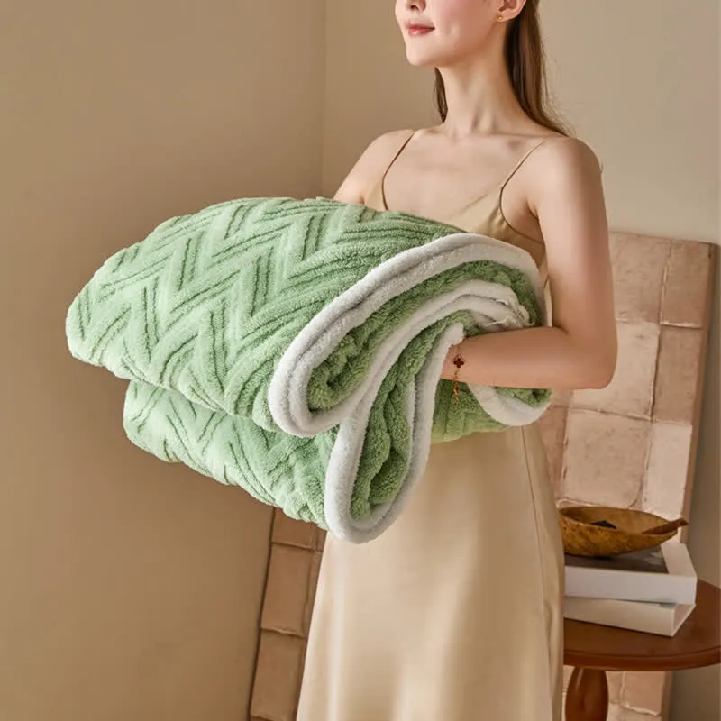 Coperta calda moderna in jacquard a zigzag