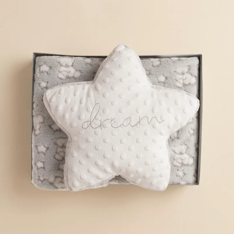 Set regalo Plaid e cuscino stella Dream