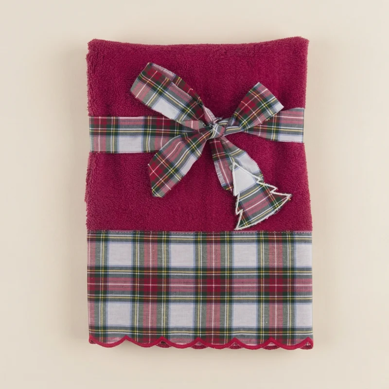Coppia spugna Christmas tartan