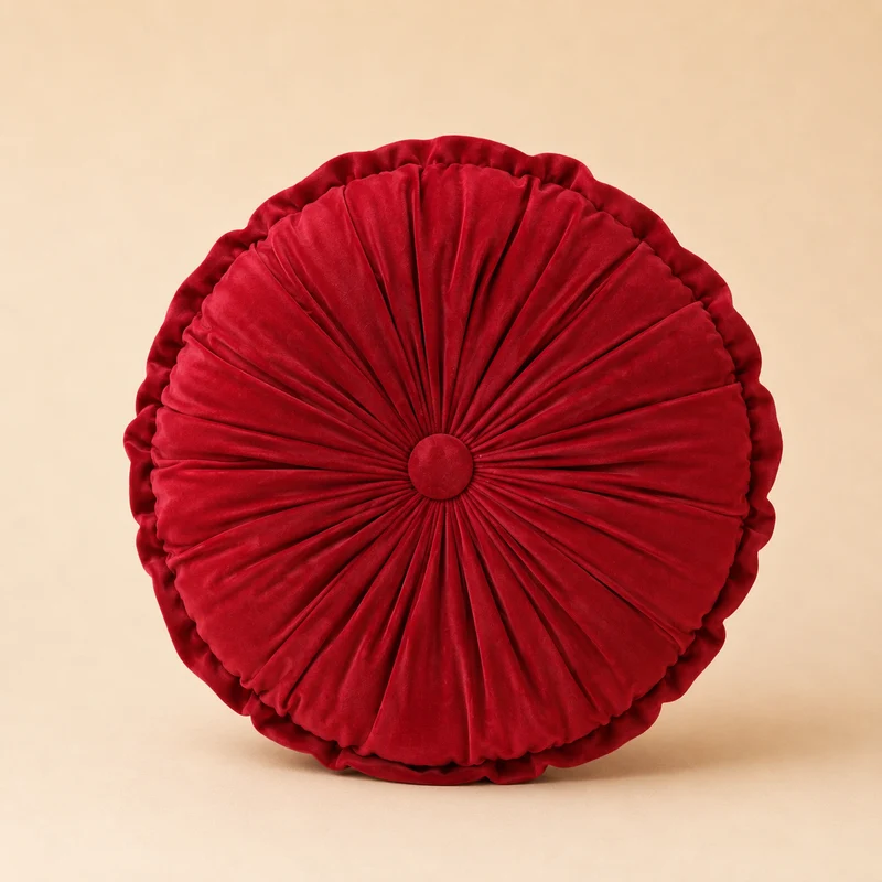 Cuscino tondo rosso Morbido sonno