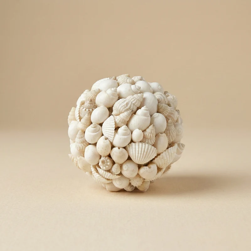 Sfera decorativa con conchiglie