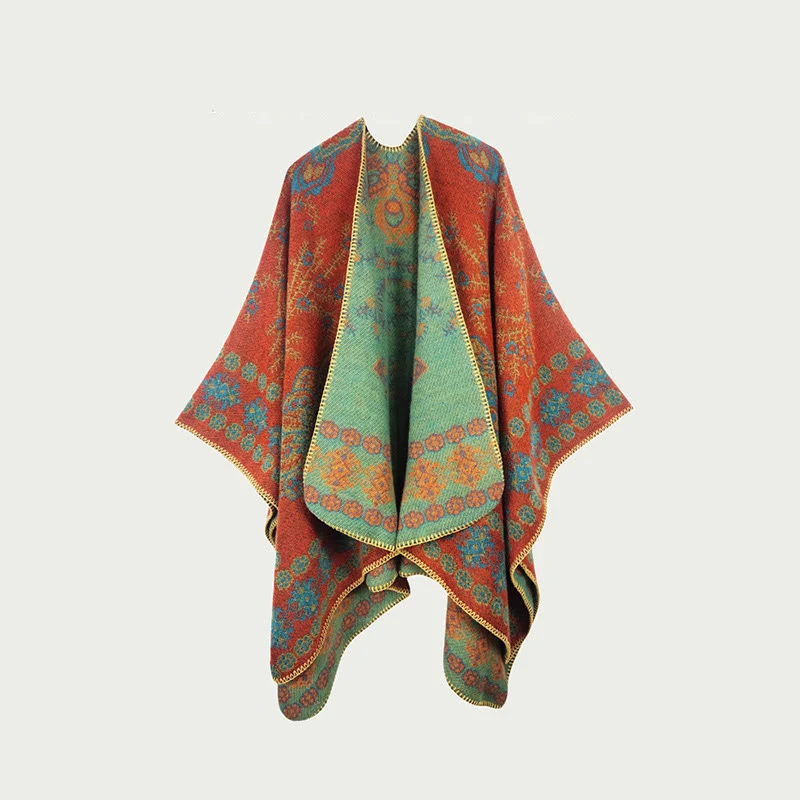 Mantella scialle vintage bifacciale