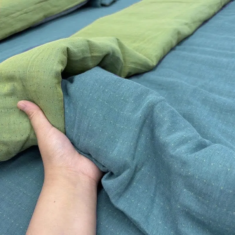 Biancheria da letto minimalista reversibile in garza di cotone