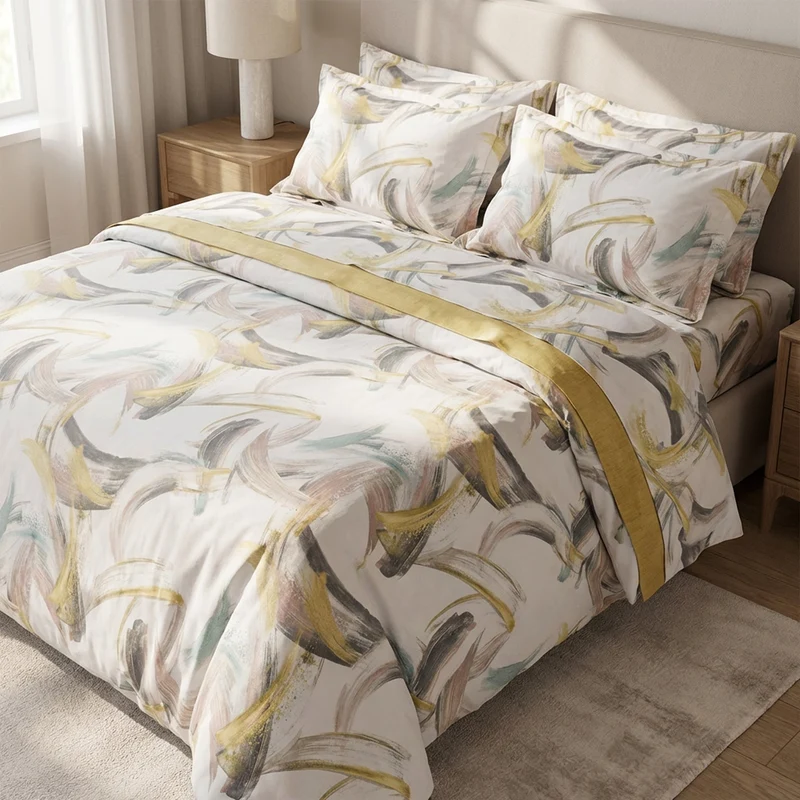 Completo letto matrimoniale Radici Astratto Miele