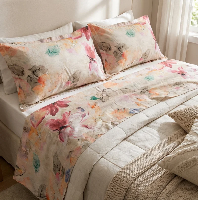 Completo letto matrimoniale Radici Fiore melograno