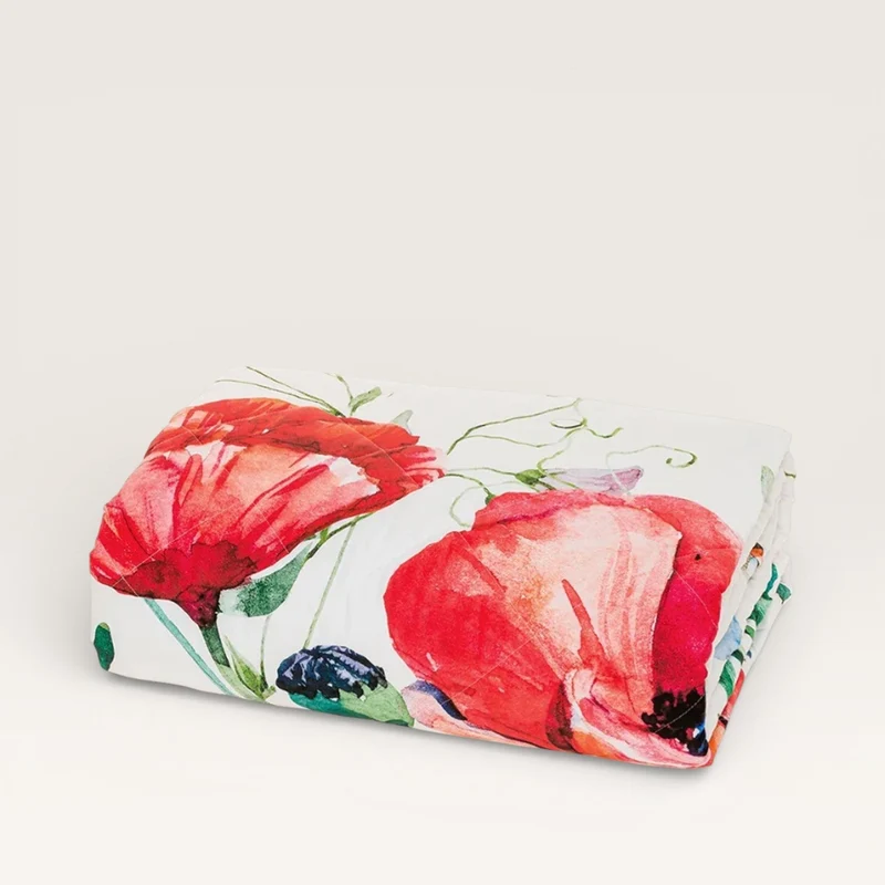 Trapunta leggera matrimoniale Bloom Papaveri