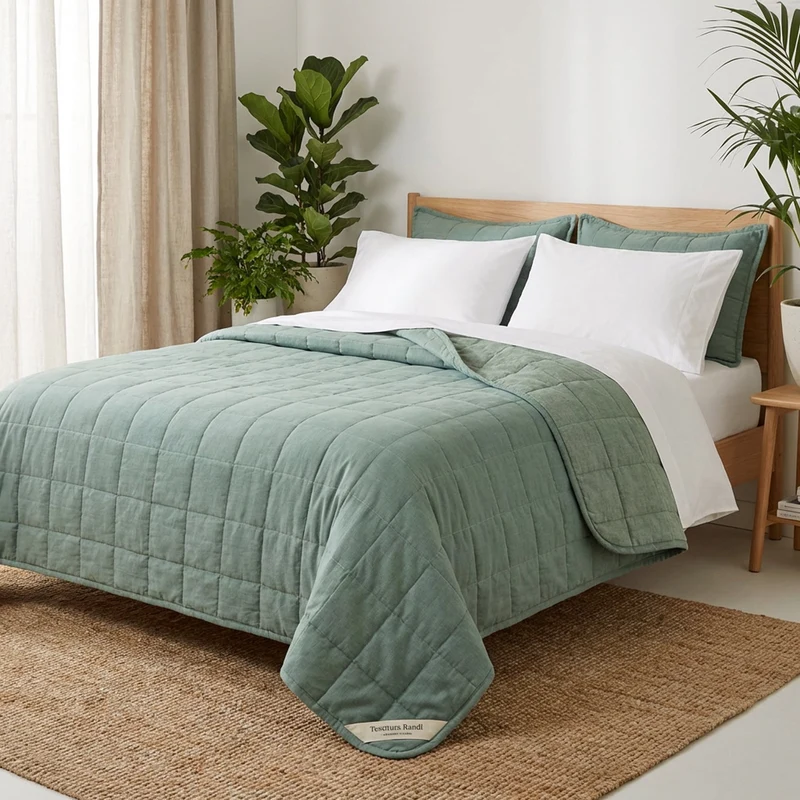 Trapunta leggera matrimoniale Color Agave