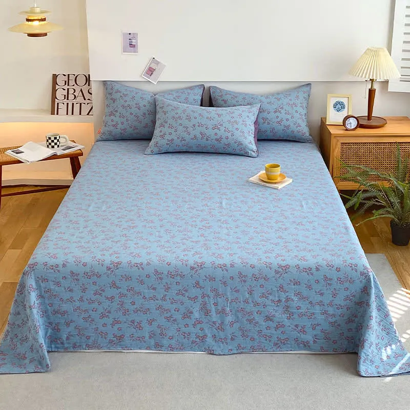 Biancheria da letto vintage in garza di cotone in stile pastorale