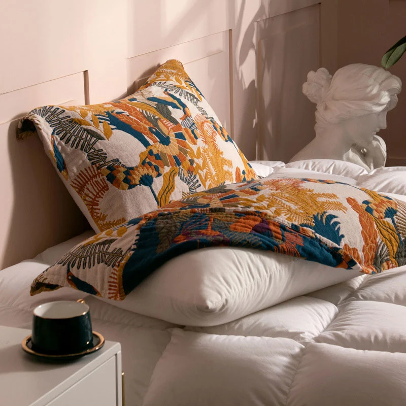 Cuscino reversibile in cotone Boho con motivo a uccelli di Ownkoti (2 pezzi)
