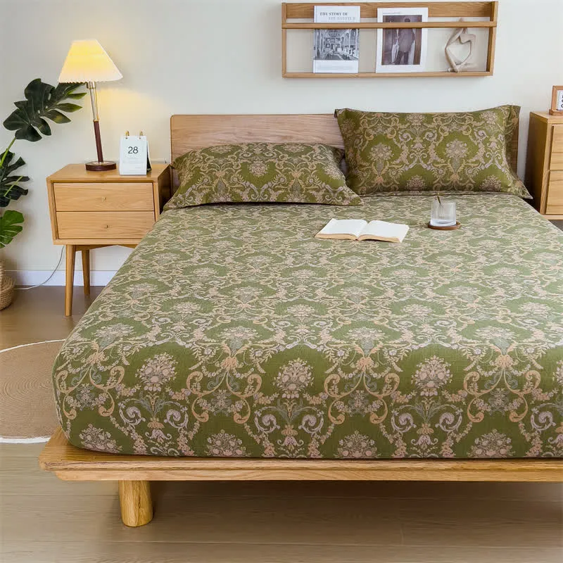 Lenzuolo con angoli in garza di cotone elegante vintage