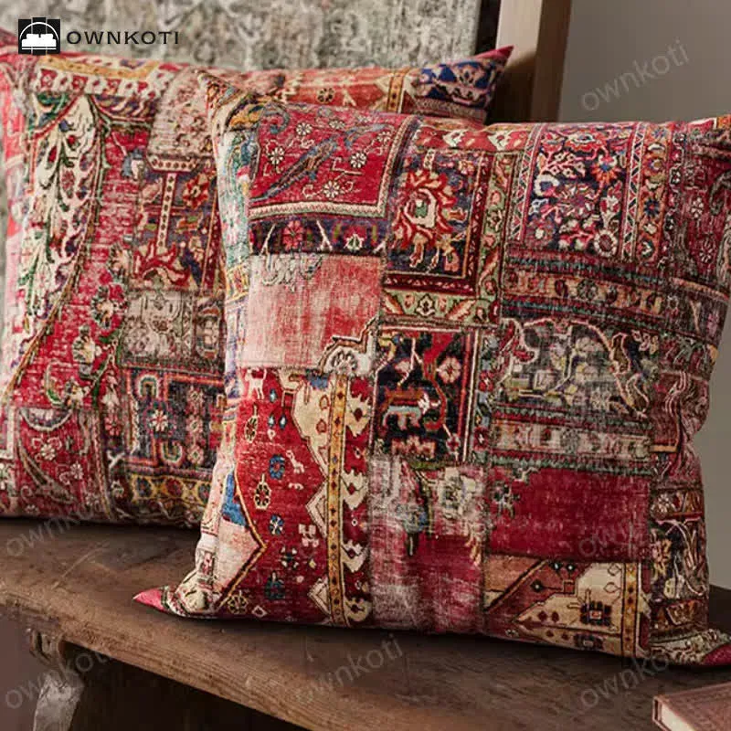 Cuscino decorativo patchwork esotico orientale