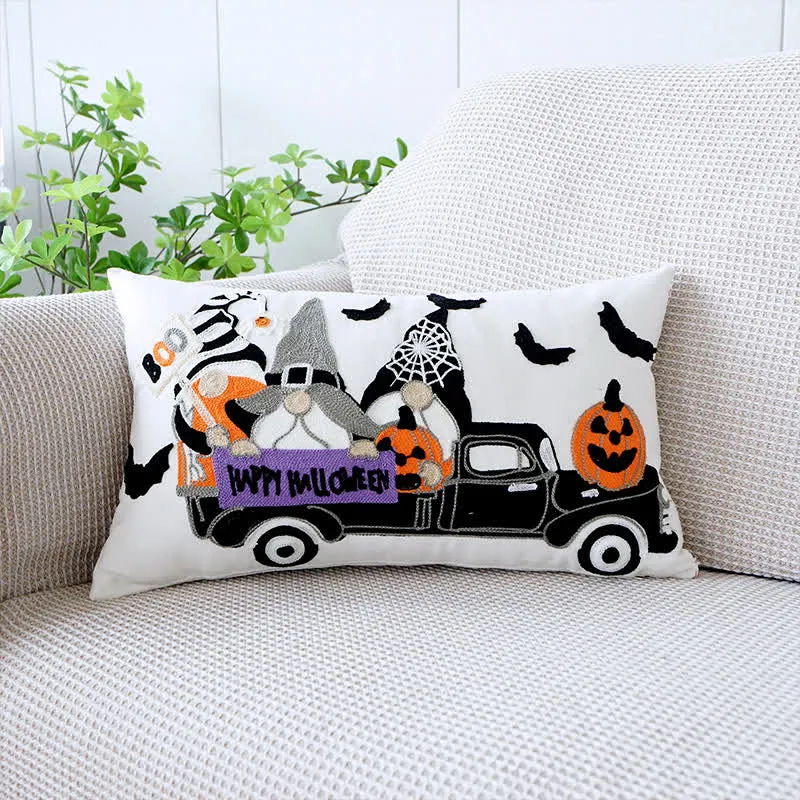 Federa decorativa ricamata per le feste di Halloween