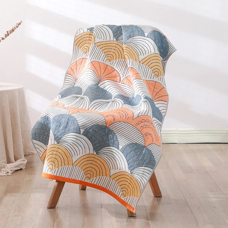 Asciugamano da bagno in cotone jacquard con stampa a conchiglia Ownkoti